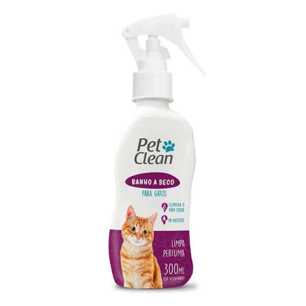 Pet Clean Banho Seco Spray Gatos 300 ml