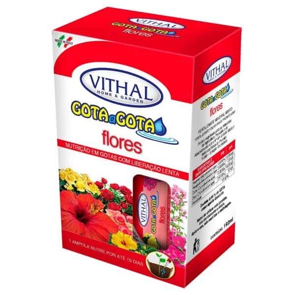 Vithal Fertilizante Gota a Gota p/Flores c/6 ampolas(32ml)