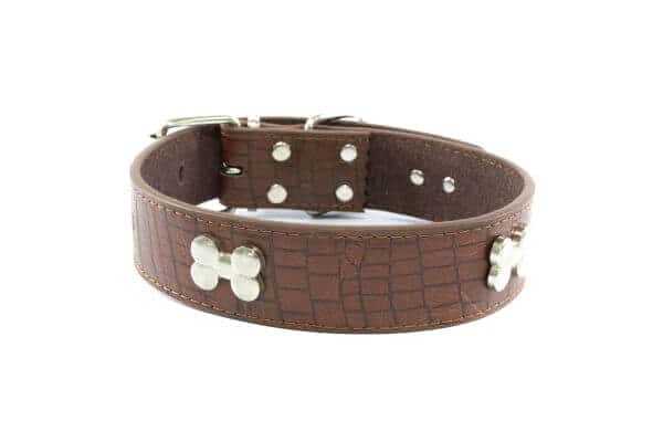 The Pets Coleira Luxo Couro Croco GG REF 10082