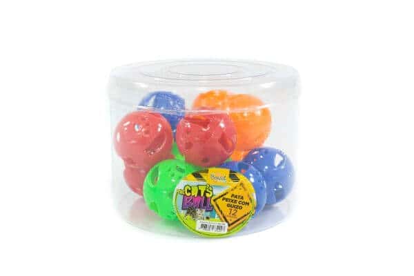 The Pets Brinq Cat's Ball Pata/Peixe c/Guizo c/12 unid REF 10685