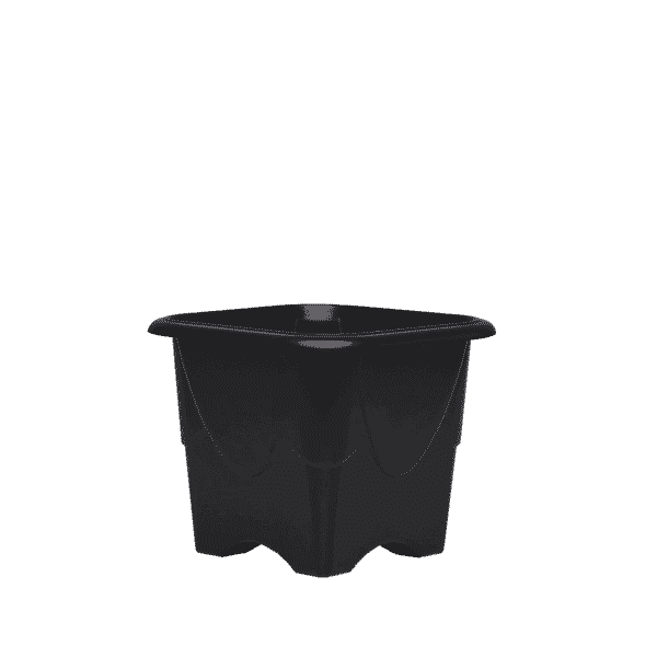 Jorani Vaso Quadrado Preto Nº 1/2/3 unid